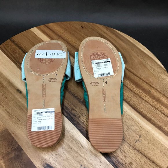 Vince Camuto Blue Twist Platform Slides Slip On Sandals Womens Size 7 B - Picture 6 of 8